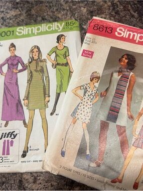 Simplicity Women's Mini Dress Pattern Pack in Green and Purple